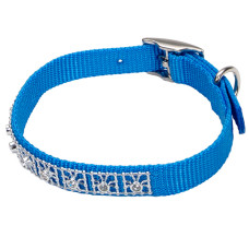 Coastal Jeweled нашийник зі стразами для собак, 25 см, блакитний
