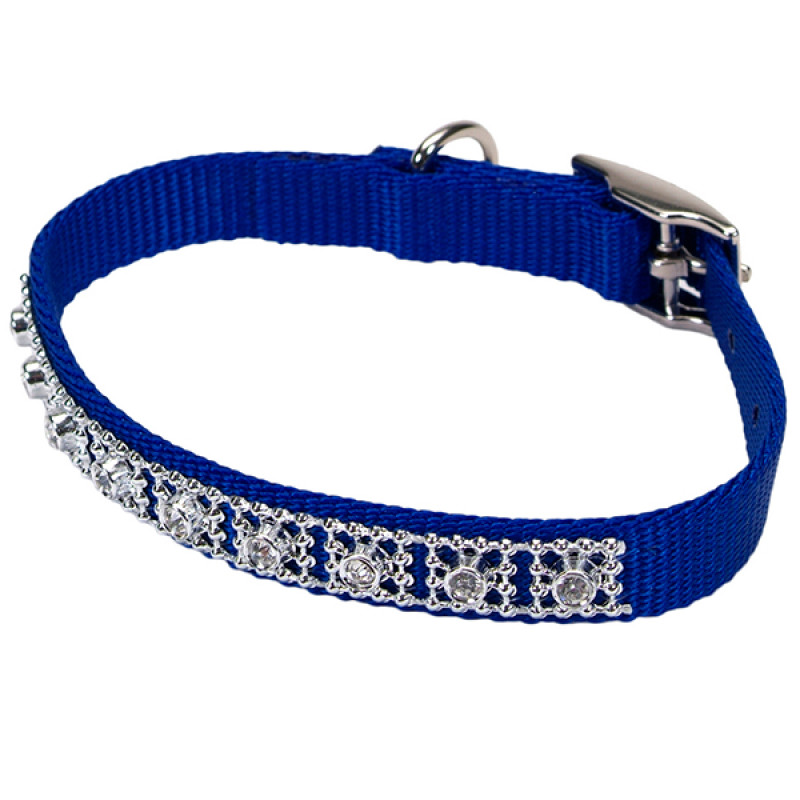 Coastal Jeweled нашийник зі стразами для собак, 25 см, синій