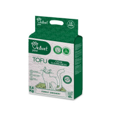 Velvet Paw Tofu растительный наполнитель для кошачьего туалета с успокаивающим ароматом, 6 л