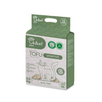 Velvet Paw Tofu рослинний наповнювач для котячого туалету для чутливих котів, 6 л