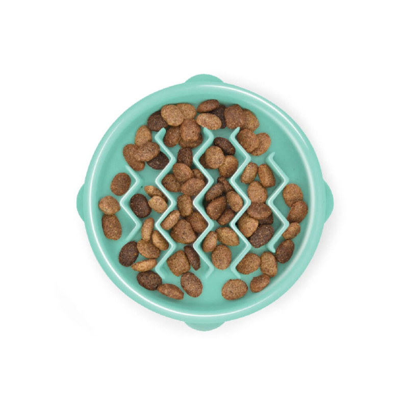 Outward Hound Fun Feeder Tiny миска-лабіринт для собак, 14 см, бірюзова