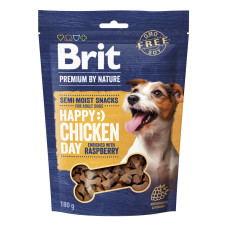 Brit Premium Semi-Moist Snacks Chicken With Raspberry лакомство для собак с курицей, 180 гр