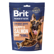 Brit Premium Semi-Moist Snacks Salmon With Dill лакомство для собак с лососем, 180 гр