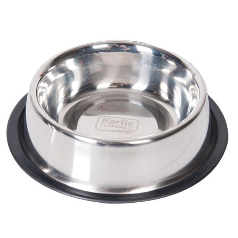 Flamingo Dish Rubber Rim миска для собак та котів з гумовим обідком, 1.6 л