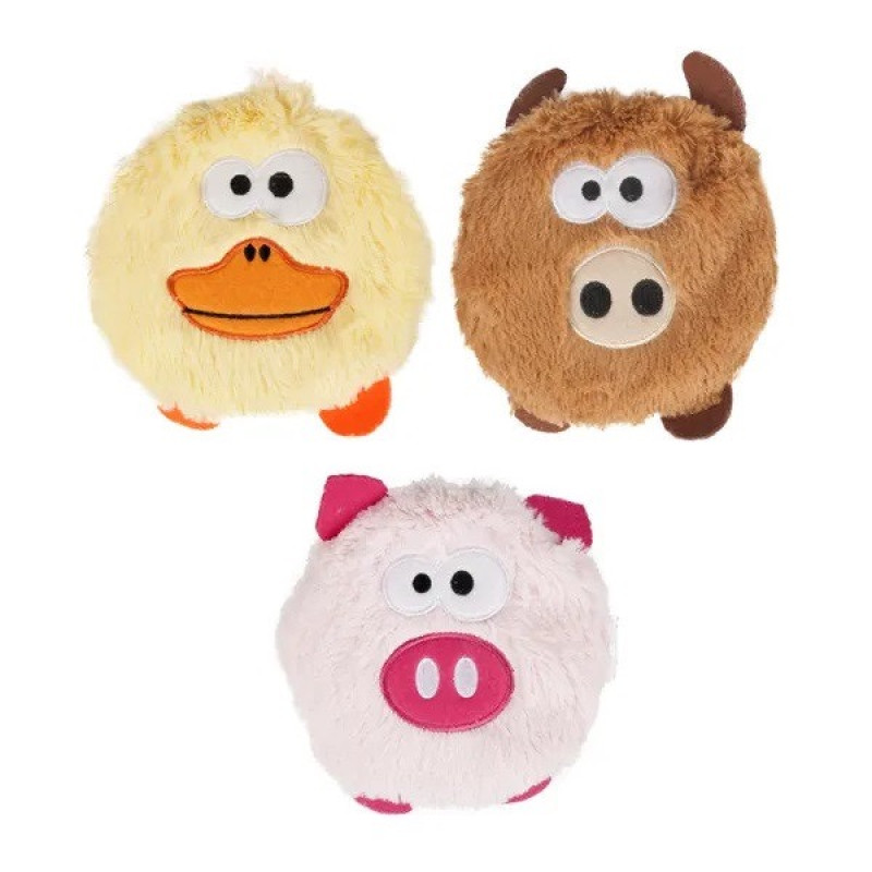 Flamingo Plush Head Duck Pig Wild игрушка для собак, 13 см