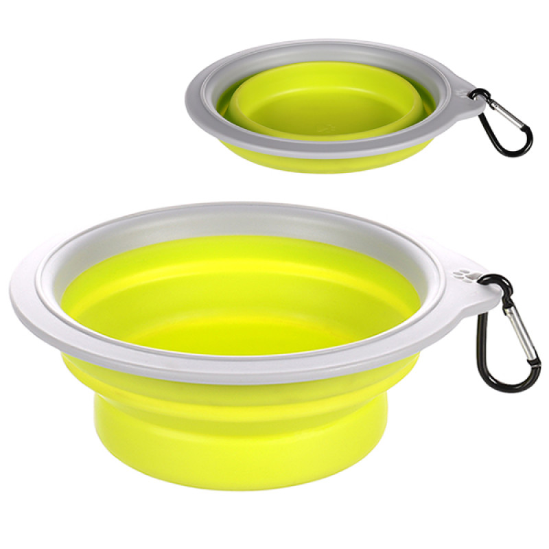 Flamingo Travel Bowl Bubo миска дорожная складная с карабином, 625 мл