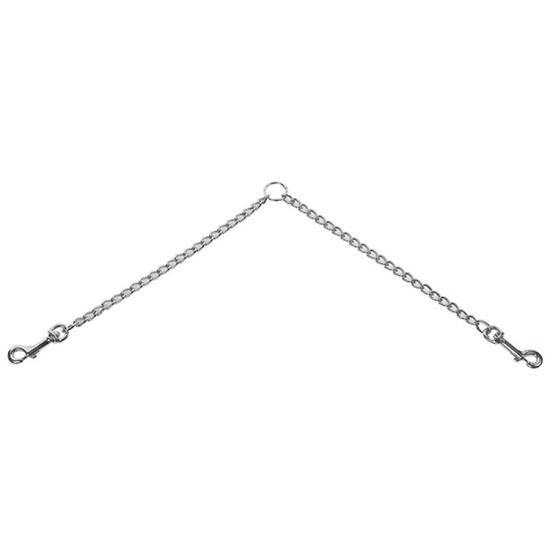 Flamingo Twin Chain поводок-спарка для собак, 2 х 30 см