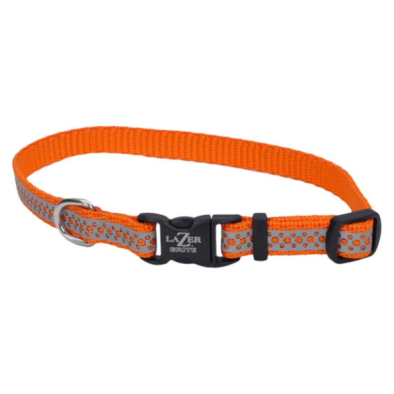 Coastal Lazer Brite Reflective Collar нашийник світловідбивний для собак, 20-30 см, помаранчевий