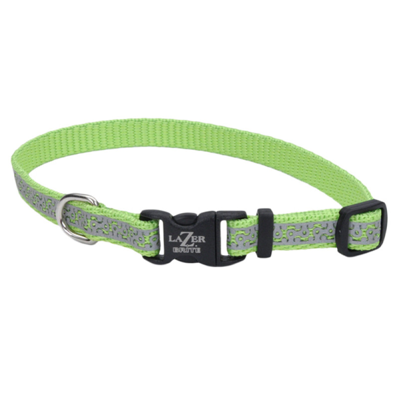 Coastal Lazer Brite Reflective Collar нашийник світловідбивний для собак, 20-30 см, зелений