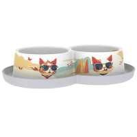 Moderna Double Trendy Dinner Indy & Louise миска для котів, 2 шт х 350 мл
