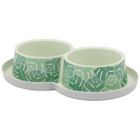 Moderna Double Trendy Dinner миска двойная для кошек, 2 шт х 350 мл, зеленый