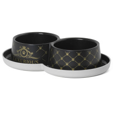 Moderna Double Trendy Dinner миска двойная для кошек, 2 шт х 350 мл, черный