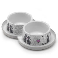 Moderna Double Trendy Dinner миска двойная для кошек, 2 шт х 350 мл, белый