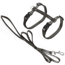 Flamingo Cat Harness and Leash Ziggi поводок со шлейкой для кошек, коричневый