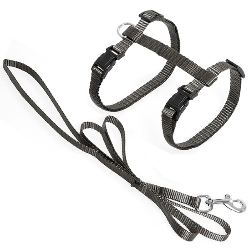 Flamingo Cat Harness and Leash Ziggi повідець із шлейкою для котів, коричневий