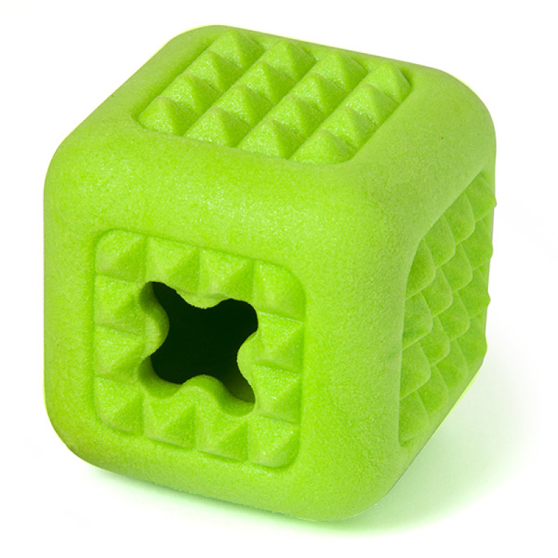 Flamingo Foam Dina Cube игрушка для собак, 6.5 см, зеленый