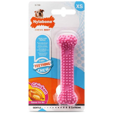 Nylabone Puppy Chew Dental Bone игрушка для щенят, 9.5 см, розовый