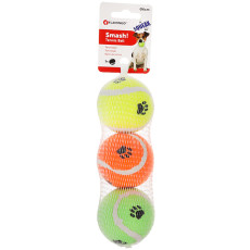 Flamingo Smash Tennis Ball игрушка для собак, 3 шт х 6 см
