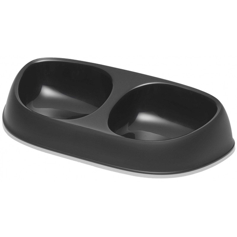 Moderna Sensibowl миска двойная для кошек для собак, 2 шт х 200 мл, черная