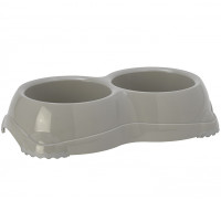 Moderna Double Smarty Bowl миска подвійна для собак, 2 шт х 650 мл, сірий