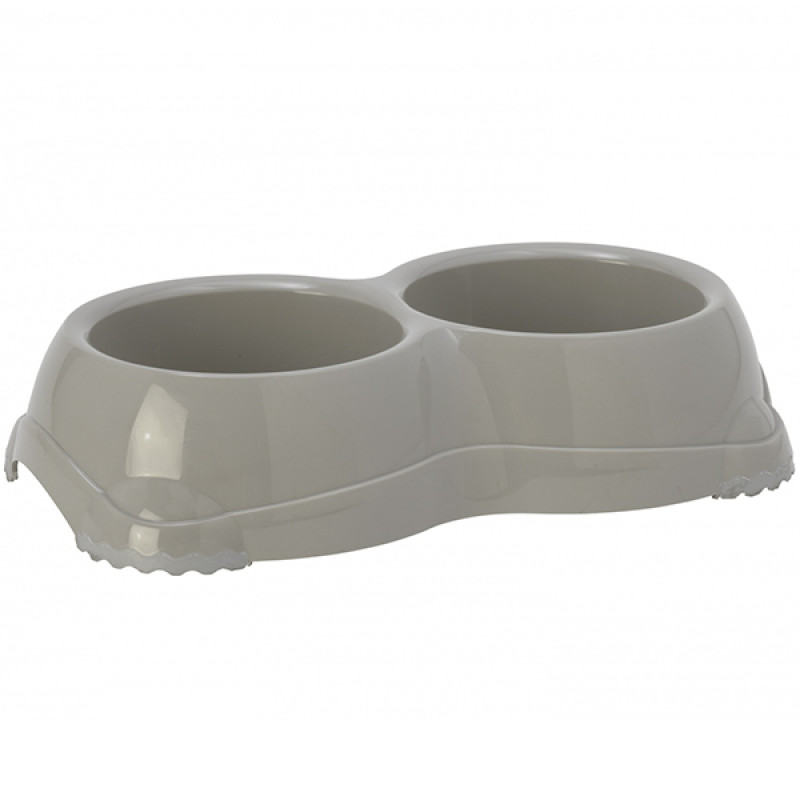 Moderna Double Smarty Bowl миска подвійна для собак, 2 шт х 650 мл, сірий