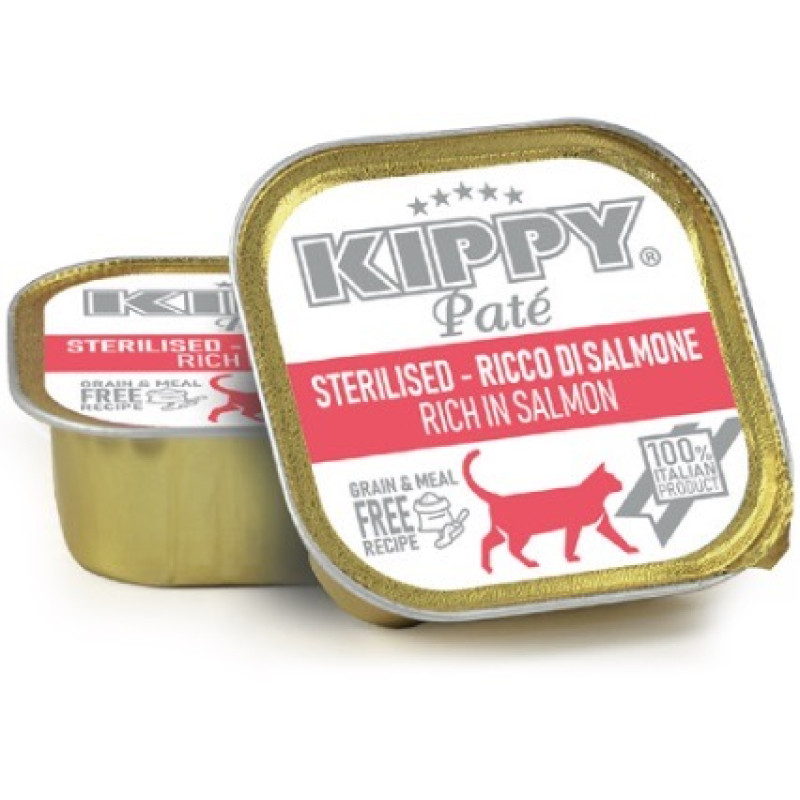 Kippy Pate Sterilised Cats Salmon влажный корм с лососем для стерилизованных котов, 90 гр