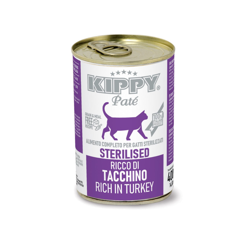 Kippy Pate Sterilised Cats Turkey влажный корм с индейкой для стерилизованных котов, 400 гр