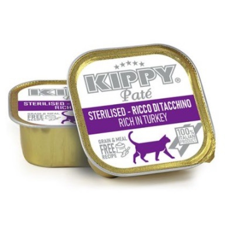 Kippy Pate Sterilised Cats Turkey влажный корм с индейкой для стерилизованных котов, 90 гр