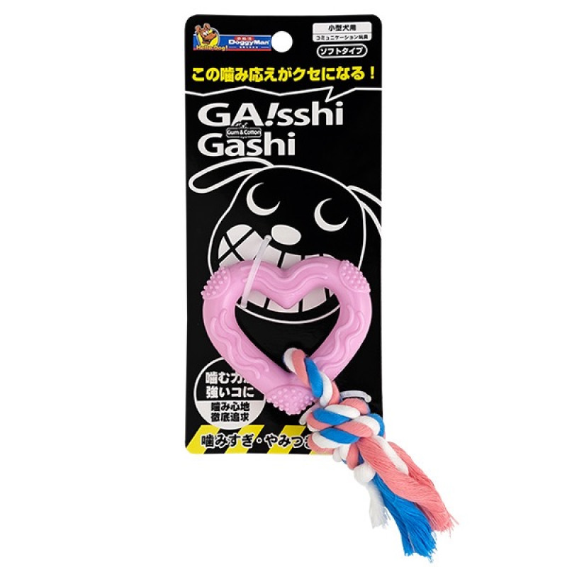 DoggyMan Chew Toy Bone With Rope іграшка для собак, 7.5 см, рожевий