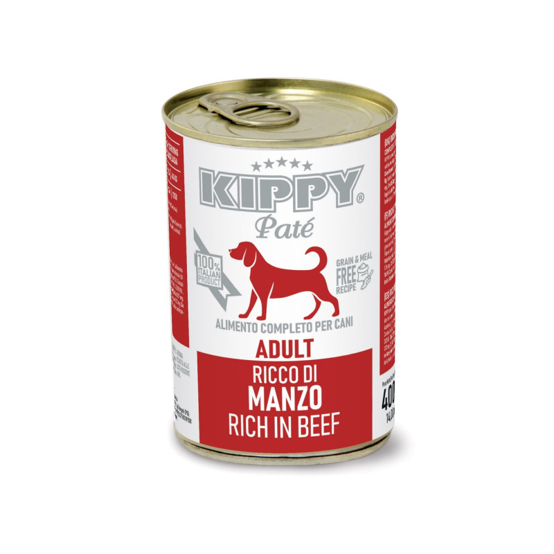 Kippy Pate Adult Dogs Beef влажный корм для собак с говядиной, 400 гр