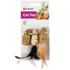 Flamingo Gaby Mouse набор игрушек для кошек, 3 шт х 5 см