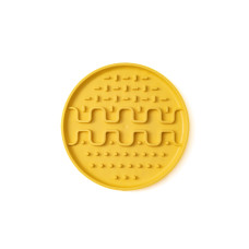 FIBOO Lollipop килимок для злизування ласощів та їжі для собак та котів, 13 см, жовтий