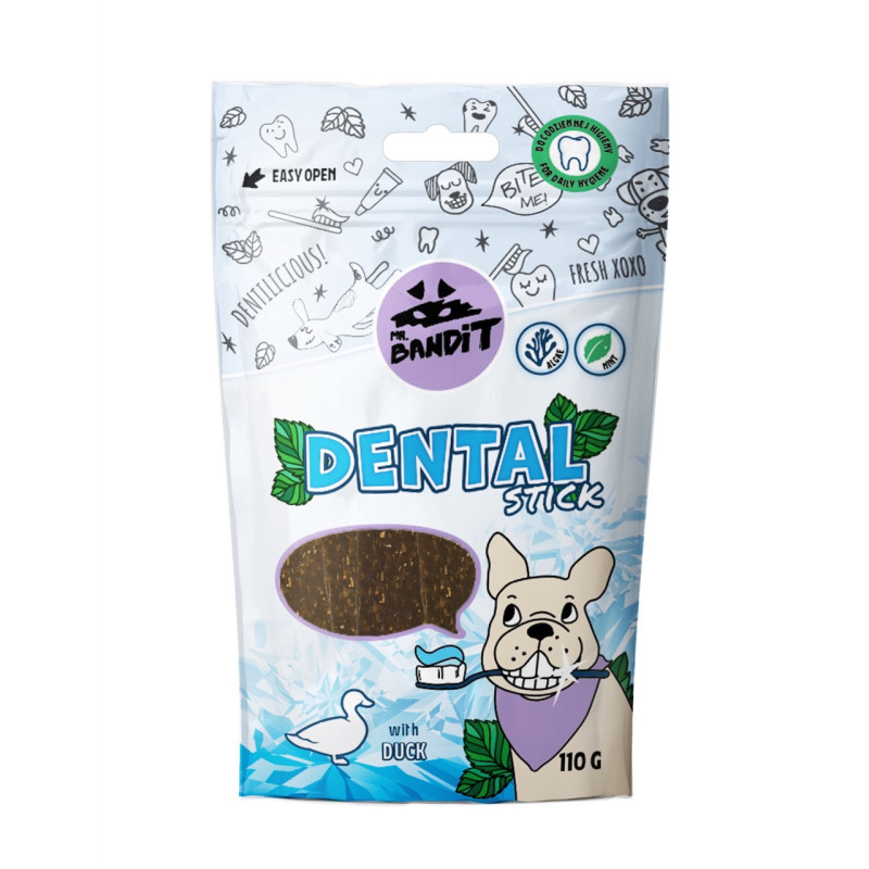Mr. Bandit Dental лакомство для чистки зубов у собак с уткой, 110 гр