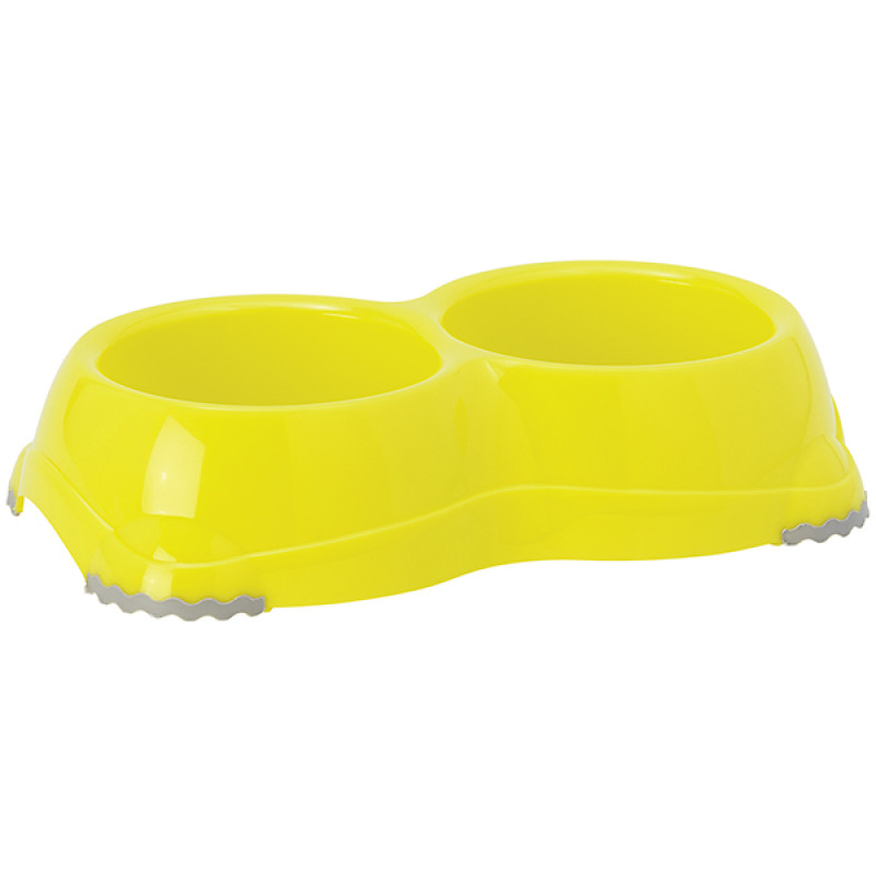 Moderna Double Smarty Bowl миска подвійна для собак, 2 шт х 330 мл, жовтий