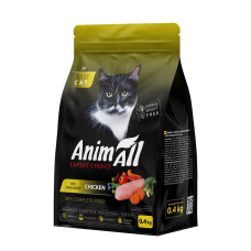 Animall Cat Chicken сухой корм для котов с курицей, 400 гр