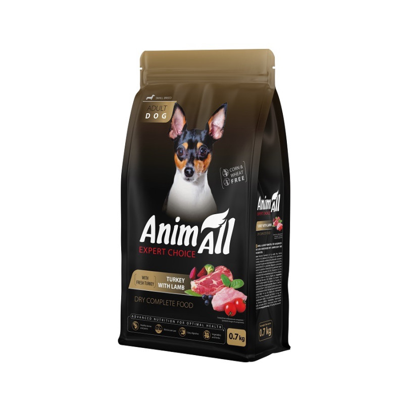 Animall Dog Turkey and Lamb Small Breed сухой корм с индейкой и ягнятиной для собак малых пород, 700 гр