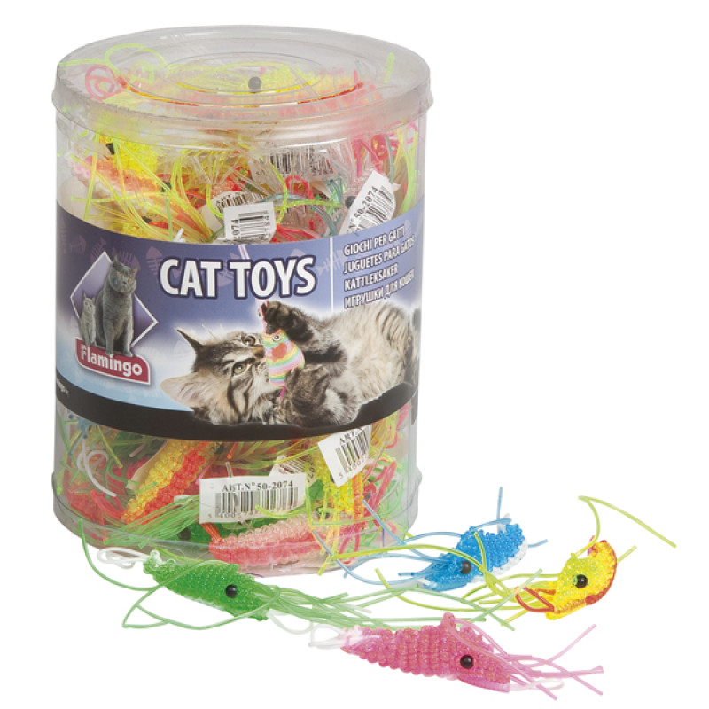 Flamingo Plastic Shrimp игрушка для кошек, 6 см