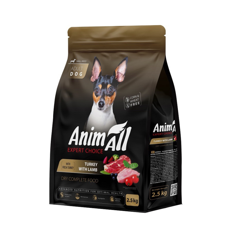 Animall Dog Turkey and Lamb Small Breed сухий корм з індичкою та ягнятиною для собак малих порід, 2.5 кг