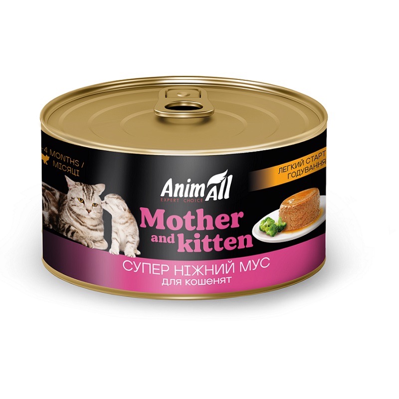 Animall Cat Wet Mother and Kitten влажный корм для первого прикорма котят, 195 гр