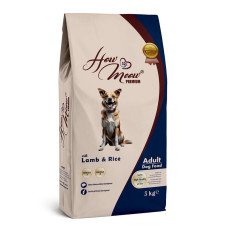 How Meow Dog Adult Lamb And Rice сухий корм з ягнятиною для собак, 3 кг