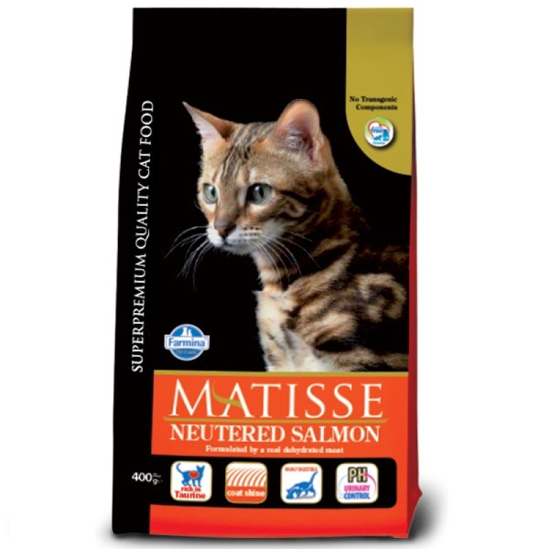 Farmina Matisse Neutered Salmon сухой корм с лососем для стерилизованных котов, 400 гр