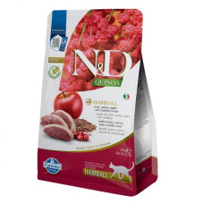 Farmina N&D Quinoa Hairball Cat Adult сухой корм с уткой для вывода шерсти у котов, 300 гр