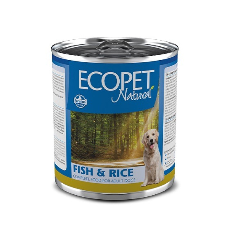 Farmina Ecopet Natural Dog Fish & Rice влажный корм с рыбой для собак, 300 гр
