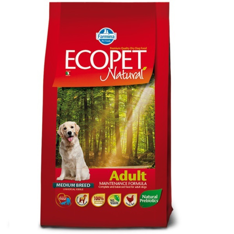 Farmina Ecopet Natural Adult Medium сухой корм с курицей для собак средних пород, 2.5 кг