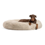 OutwardHound Best Friends Donut Shag лежак для собак и кошек, 114 х 114 см, бежевая