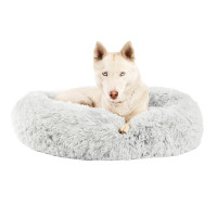 OutwardHound Best Friends Donut Shag лежак для собак та котів, 114 х 114 см, морозний іній
