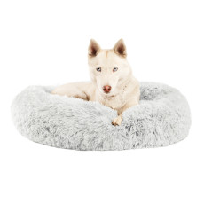 OutwardHound Best Friends Donut Shag лежак для собак и кошек, 114 х 114 см, морозный иней