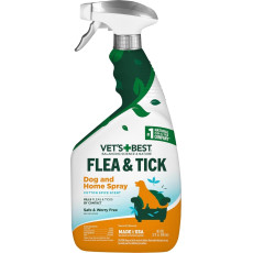 Vet's Best Flea & Tick Home Spray For Dogs Cottonspice спрей от блох и клещей для собак и дома, 946 мл