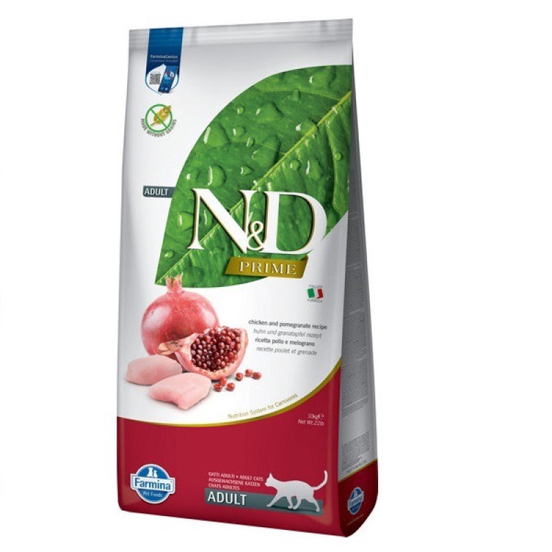 Farmina N&D Prime Chicken Pomegranate Adult сухий корм з куркою для котів, 10 кг