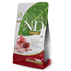 Farmina N&D Prime Chicken & Pomegranate Neutered Adult сухой корм с курицей для стерилизованных котов, 1.5 кг